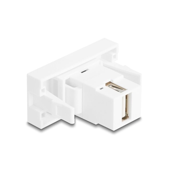 Delock Easy 45 Module USB 2.0 Type-A female to USB 2.0 Type-A female white
