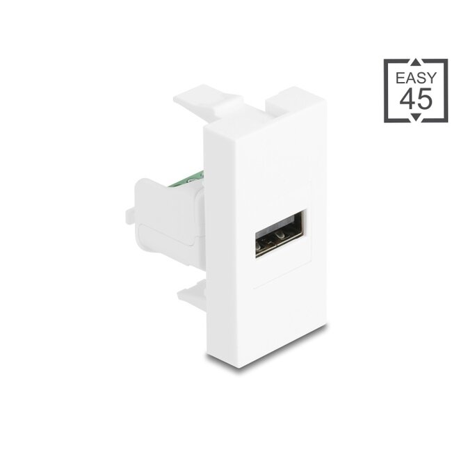 Delock Easy 45 Module USB 2.0 Type-A female to terminal block white