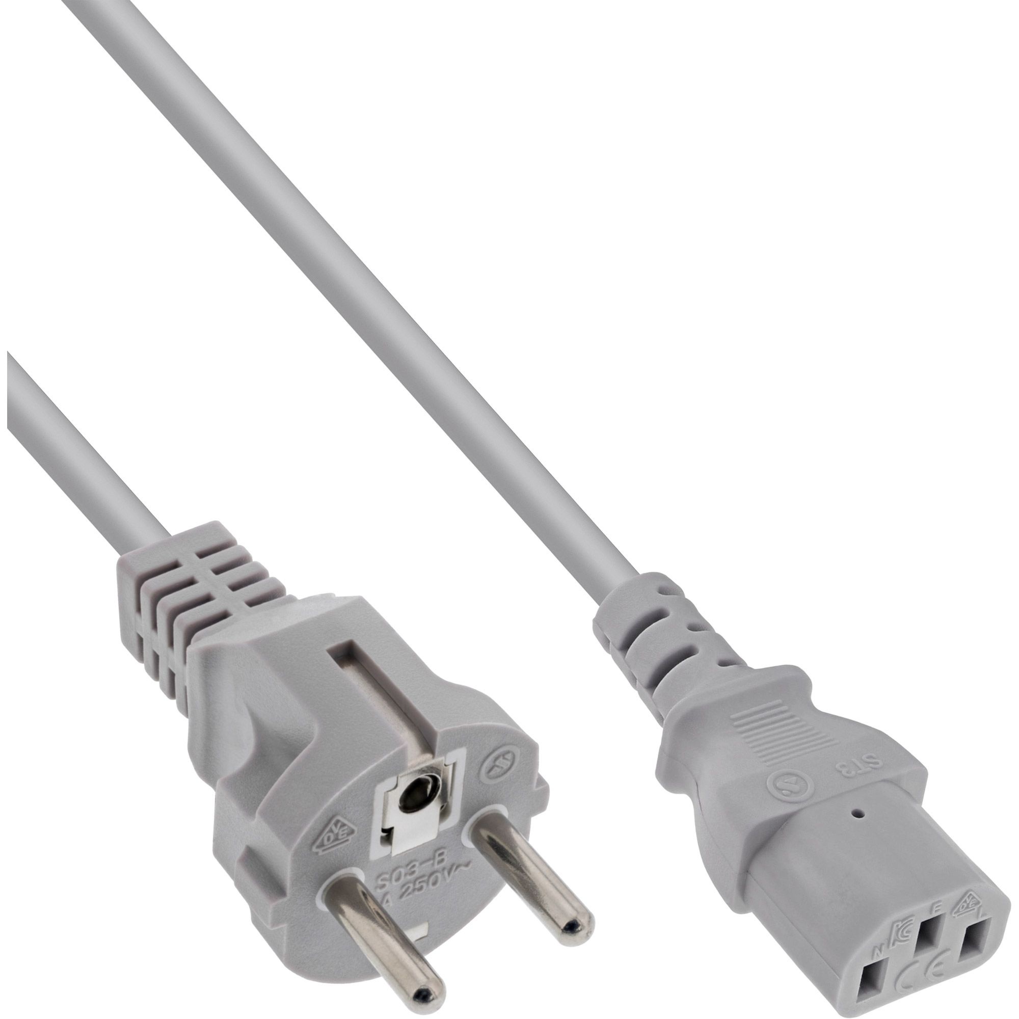 InLine 16647C. Snoerlengte: 3 m, Aansluiting 1: C13 stekker, Aansluiting 2: CEE7/7