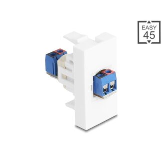 DeLOCK Delock Easy 45 module Terminalblock zu Terminalblock weiß