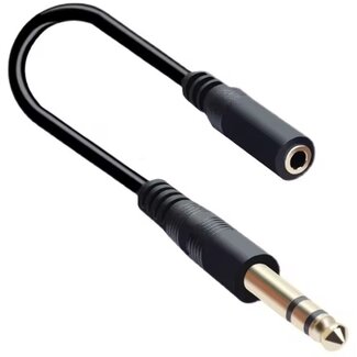Dolphix 6,35mm Jack (m) - 3,5mm Jack (v) adapter | stereo | verguld | 0,30 meter