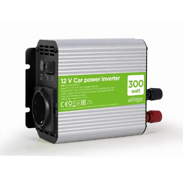 Auto omvormer - input 11V - 15V - output 230V - 300 Watt