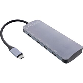 InLine InLine USB hub (USB-C) | 3x USB-A + 4x USB-C (1x PD 100W) | USB3.1 10 Gbps | aluminium | 0,15 meter