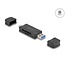 Delock Card Reader USB 5 Gbps USB Type-C™ / Type-A for SD and Micro SD memory cards black
