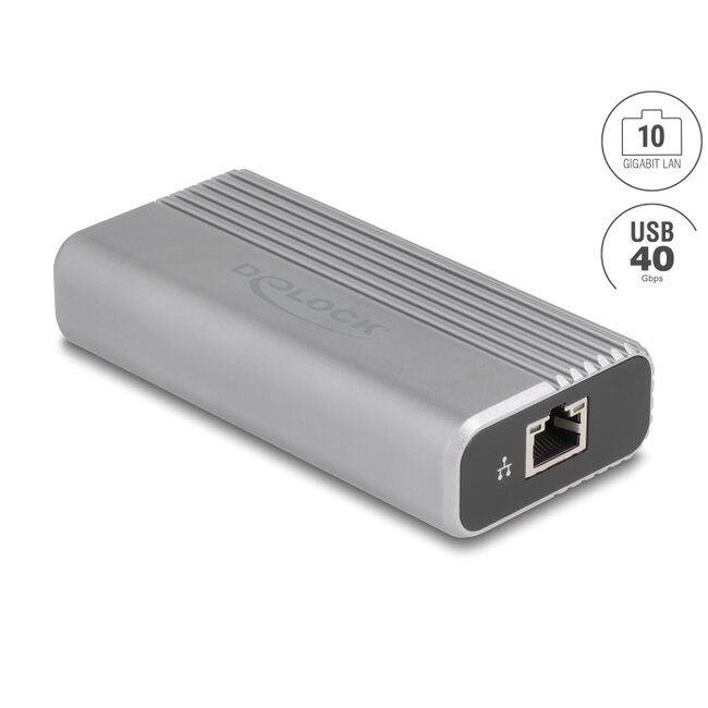 Delock USB 40 Gbps USB Type-C™ Network Adapter 10 Gigabit LAN 1 x RJ45