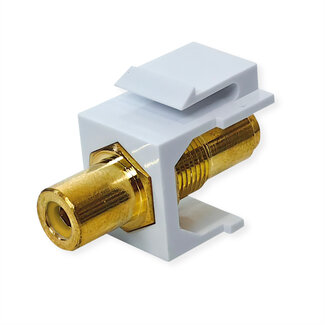 Value VALUE RCA-Keystone-Kupplung, Kunststoff, gelb