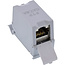 InLine® Cat.6A RJ45 dubbele koppeling voor hoedrail