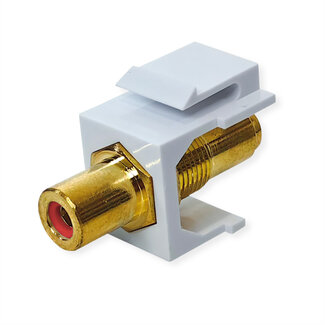 Value VALUE RCA-Keystone-Kupplung, Kunststoff, rot