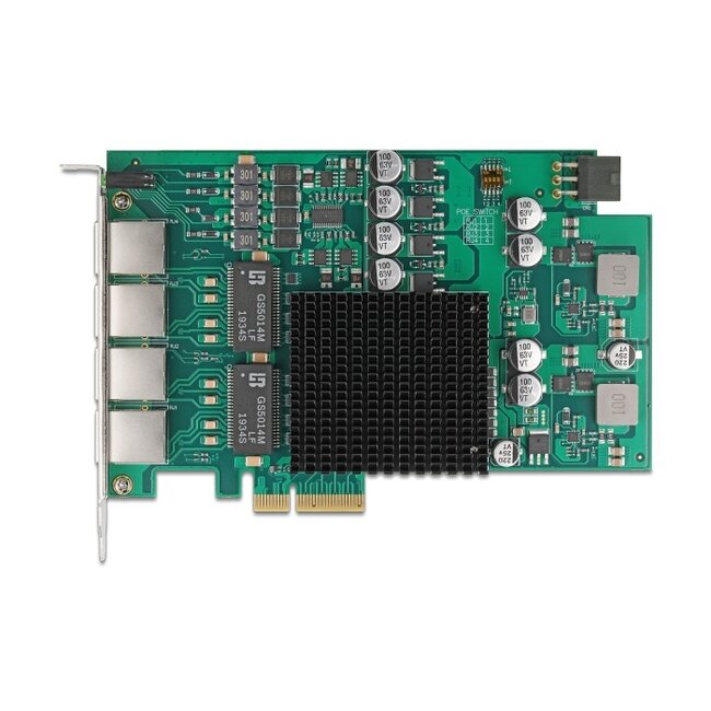 Delock PCI Express x4 Network Card Gigabit LAN 4 x RJ45 with PoE+ i350