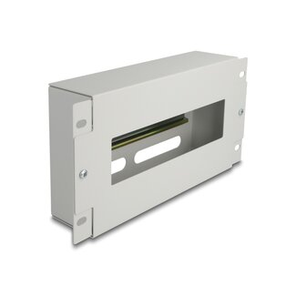 DeLOCK Delock 10″ Circuit-breaker strip with cover and DIN rail 3U metal grey