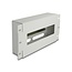 Delock 10″ Circuit-breaker strip with cover and DIN rail 3U metal grey