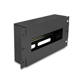 DeLOCK Delock 10″ Circuit-breaker strip with cover and DIN rail 3U metal black