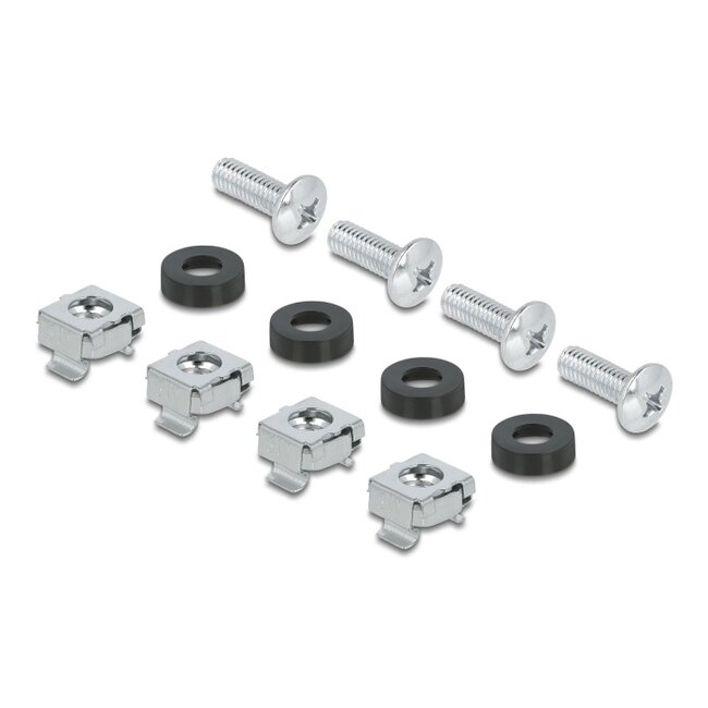 Delock 10″ Circuit-breaker strip with cover and DIN rail 3U metal black