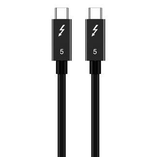 Roline USB-C kabel | Thunderbolt 5 | 80 Gbps | Intel gecertificeerd | zwart | 0,80 meter