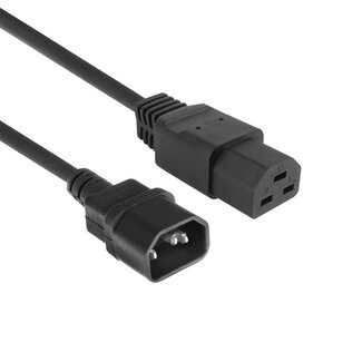 ACT C21 - C14 stroomkabel voor UPS/PDU | 3x 1,00mm | zwart | 1 meter