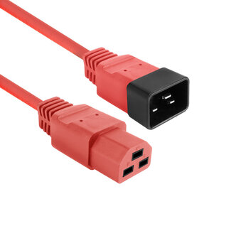 ACT C21 - C20 stroomkabel voor UPS/PDU | 3x 2,50mm | rood | 2 meter