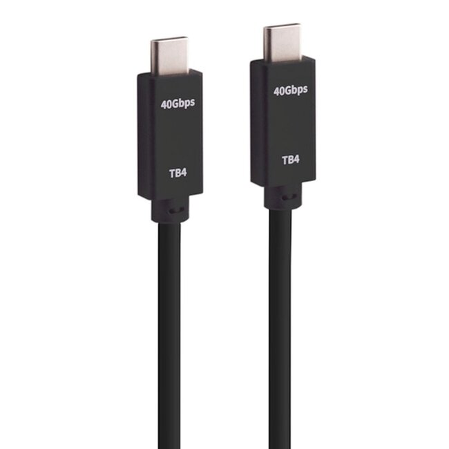 USB-C kabel | Thunderbolt 4 | 40 Gbps | zwart | 0,50 meter