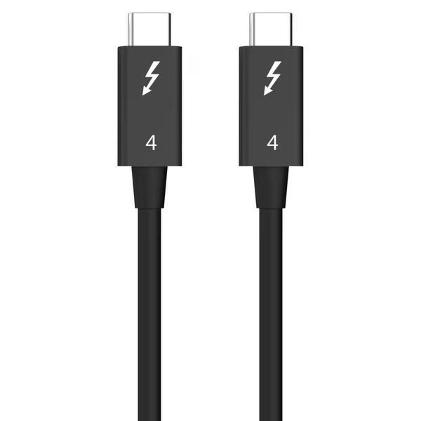 ROLINE Thunderbolt™ 4 kabel, C-C, M/M, 40Gbit/s, 100W, passief, zwart, 0,8 m