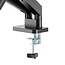 Full-motion dubbele monitorarm met gasveer, 17â-32'', zwart