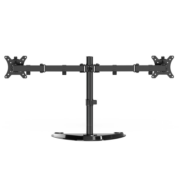 Bureaustandaard voor twee monitoren (draaien, kantelen, roteren), 13â-32''