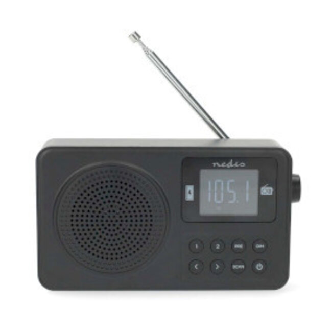 FM-Radio | Draagbaar Model | FM | Accu gevoed / USB Gevoed | Digitaal | 2 W | Scherm grootte: 1.77 " | Zwart-Wit Scherm | Bluetooth® | Koptelefoonoutput | Wekker | Zwart