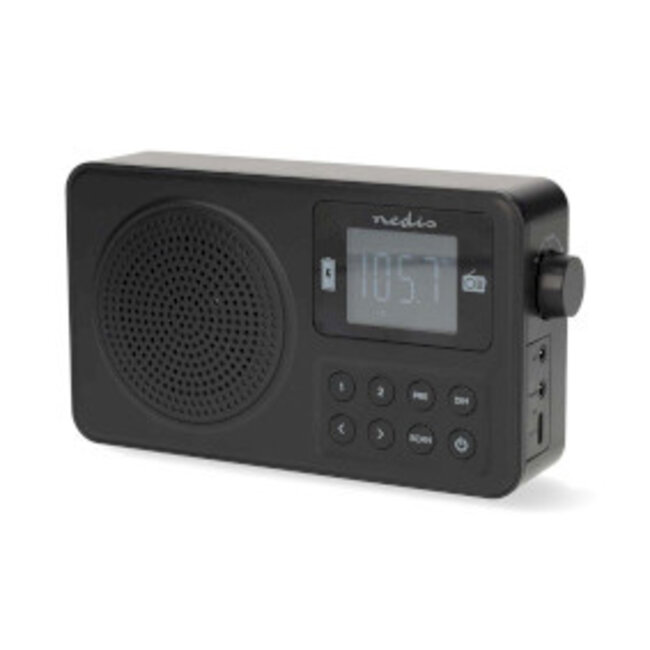 FM-Radio | Draagbaar Model | FM | Accu gevoed / USB Gevoed | Digitaal | 2 W | Scherm grootte: 1.77 " | Zwart-Wit Scherm | Bluetooth® | Koptelefoonoutput | Wekker | Zwart