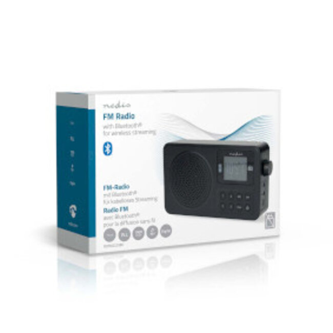 FM-Radio | Draagbaar Model | FM | Accu gevoed / USB Gevoed | Digitaal | 2 W | Scherm grootte: 1.77 " | Zwart-Wit Scherm | Bluetooth® | Koptelefoonoutput | Wekker | Zwart