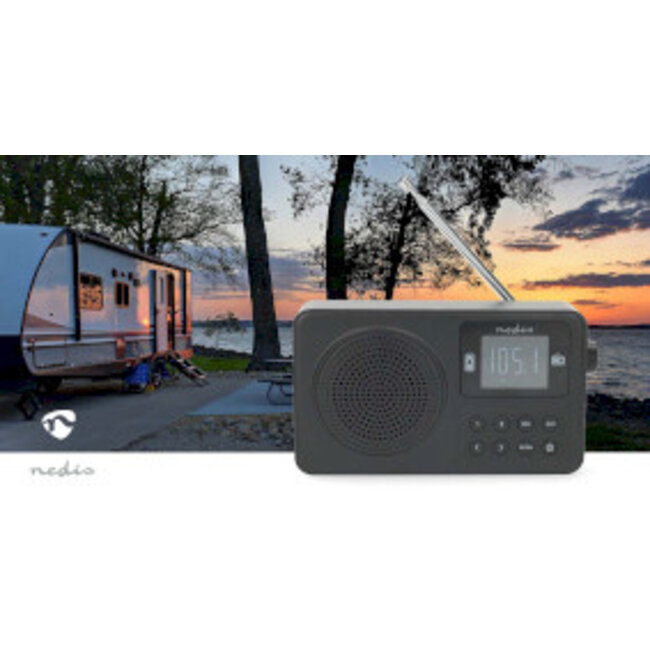 FM-Radio | Draagbaar Model | FM | Accu gevoed / USB Gevoed | Digitaal | 2 W | Scherm grootte: 1.77 " | Zwart-Wit Scherm | Bluetooth® | Koptelefoonoutput | Wekker | Zwart