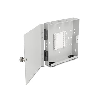DeLOCK Delock Fiber Optic Wall Box for 4 x SC Simplex or LC Duplex adapters metal housing