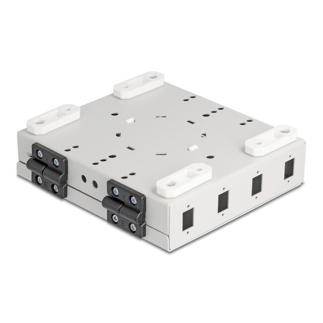 Delock Fiber Optic Wall Box for 4 x SC Simplex or LC Duplex adapters metal housing