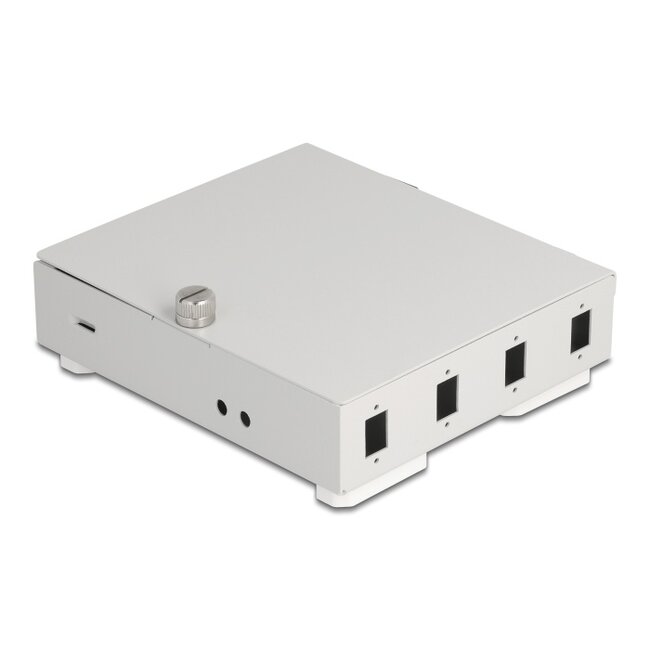 Delock Fiber Optic Wall Box for 4 x SC Simplex or LC Duplex adapters metal housing
