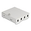 Delock Fiber Optic Wall Box for 4 x SC Simplex or LC Duplex adapters metal housing