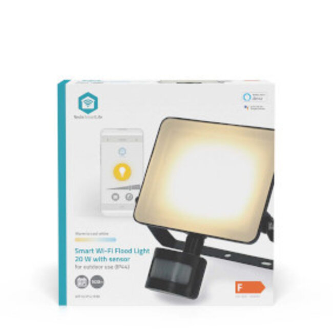 Smartlife Buitenlamp | Bewegingssensor | 1620 lm | Wi-Fi | 20 W | Warm tot Koel Wit | 3000 - 6500 K | Aluminium | Android™ / IOS