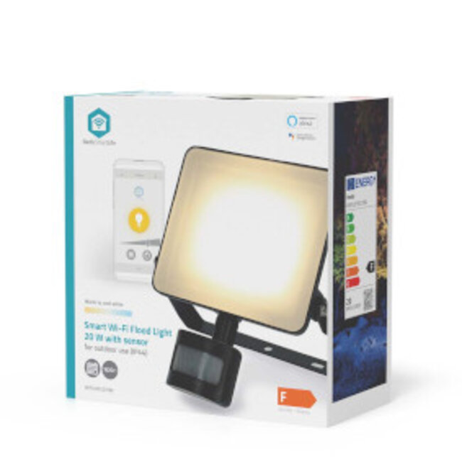 Smartlife Buitenlamp | Bewegingssensor | 1620 lm | Wi-Fi | 20 W | Warm tot Koel Wit | 3000 - 6500 K | Aluminium | Android™ / IOS