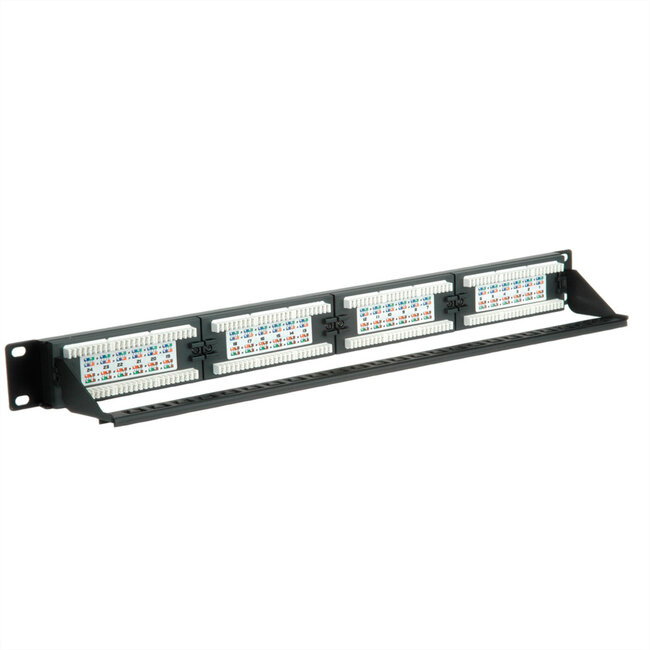 VALUE Cat.6a 19" Patchpanel, 24 Ports, UTP, zwart