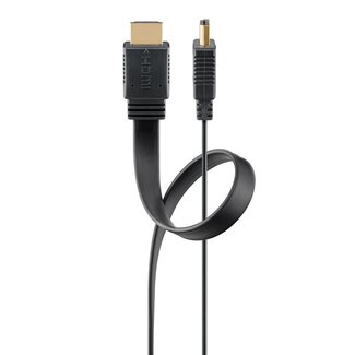 Goobay HDMI kabel | plat | HDMI2.1 (8K 60Hz + HDR) | CCS | zwart | 2 meter