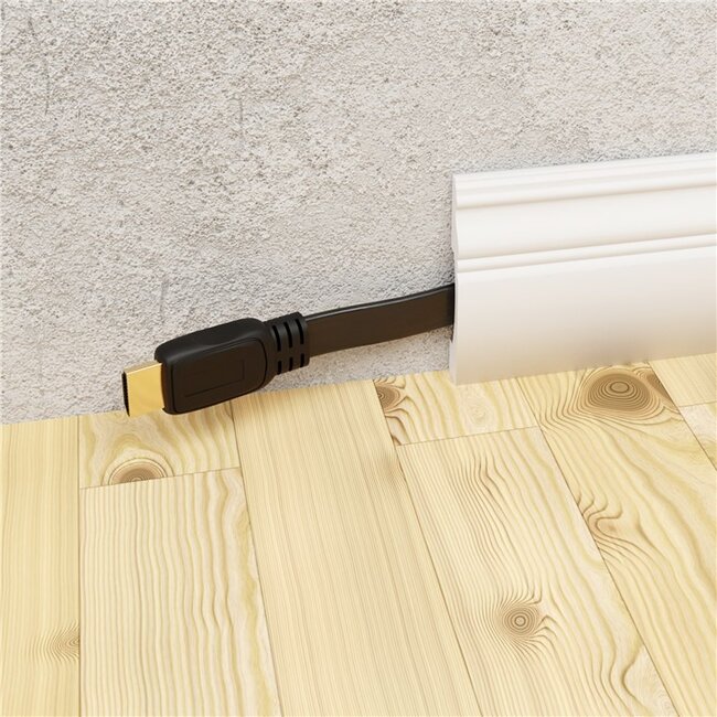 HDMI kabel | plat | HDMI2.1 (8K 60Hz + HDR) | CCS | zwart | 3 meter