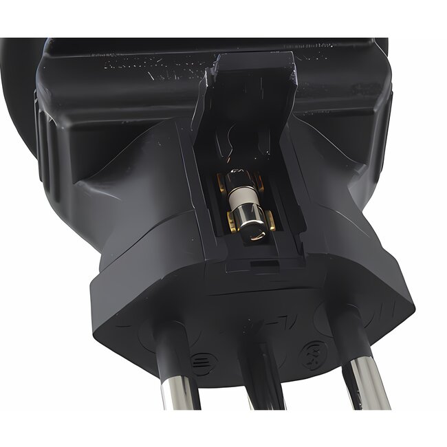 Reisadapter West-Europa (Type F) naar Zwitserland (Type J) | zwart