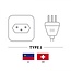 Reisadapter West-Europa (Type F) naar Zwitserland (Type J) | wit