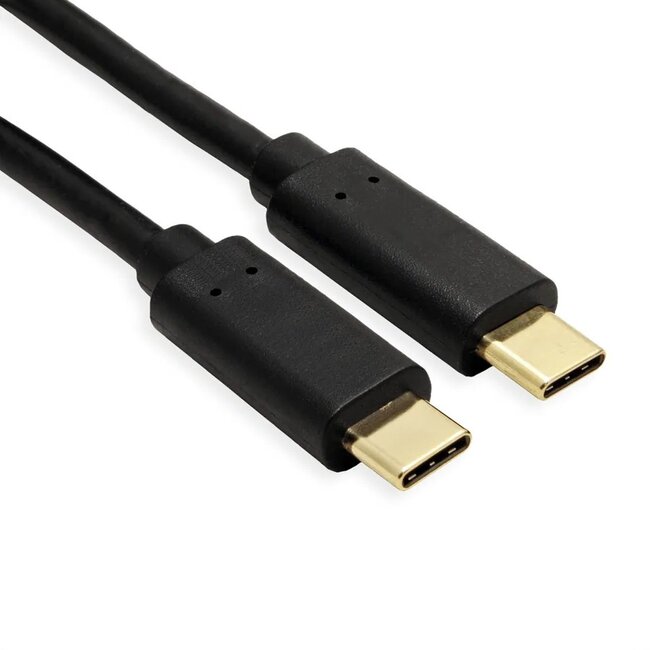 USB-C kabel | verguld | USB2.0 | PD 100W | zwart | 3 meter