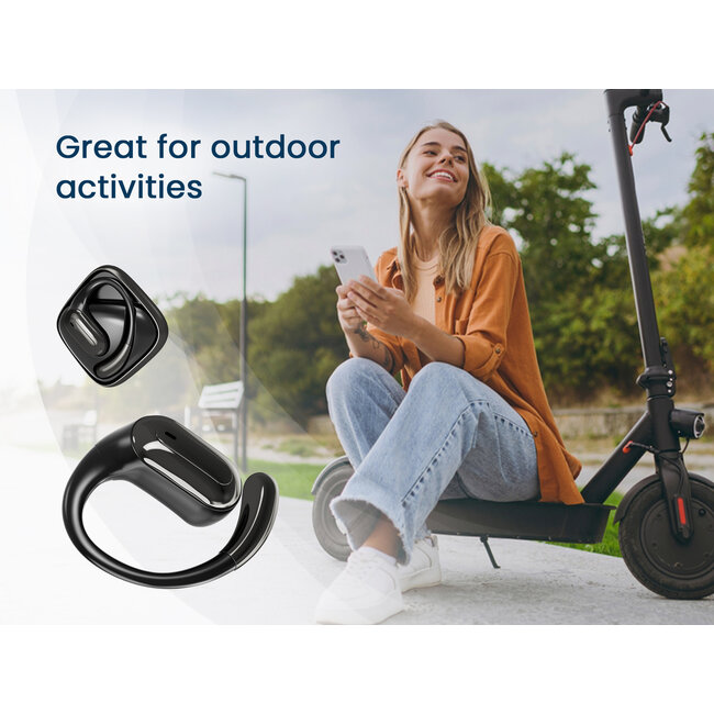 BT open-oor TWS in-ears, zwart