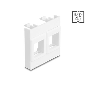 DeLOCK Delock Easy 45 Module with two Keystone Holders 45 x 45 mm, white / white
