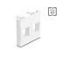 Delock Easy 45 Module with two Keystone Holders 45 x 45 mm, white / white
