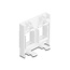 Delock Easy 45 Module with two Keystone Holders 45 x 45 mm, white / white