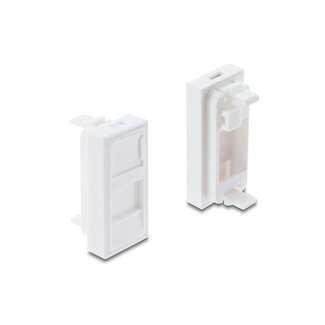 DeLOCK Delock Easy 45 H-Module Cover for Keystone Module 1 Port with dust cap 22.5 x 45 mm white