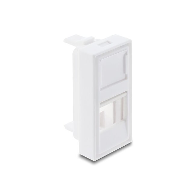 Delock Easy 45 H-Module Cover for Keystone Module 1 Port with dust cap 22.5 x 45 mm white