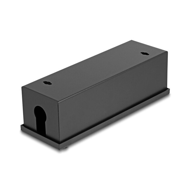 Delock Easy 45 Module Holder for table or wall mounting - 4 ports (22.5 x 45 mm) or 2 ports (45 x 45 mm), metal, black