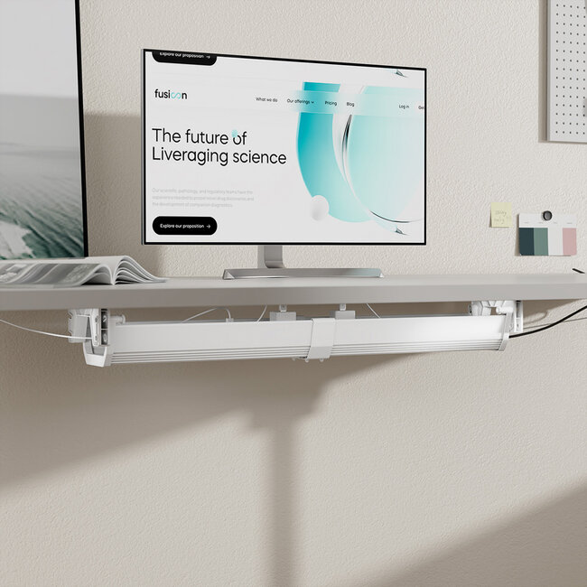 ROLINE Easy2Open Kabelkanal, Untertischmontage, weiß, 85,8 cm