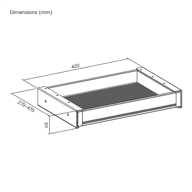 VALUE onderbouwlade, slank, wit