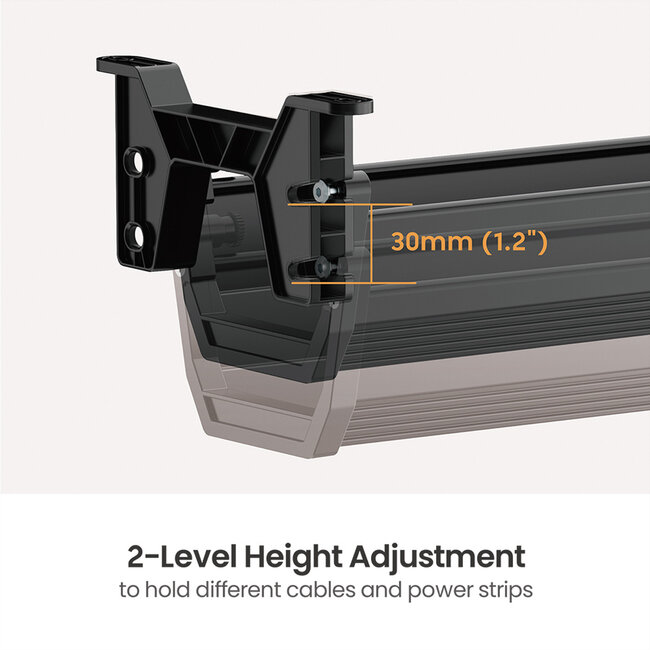 ROLINE Easy2Open Kabelkanal, Untertischmontage, schwarz, 44,9 cm